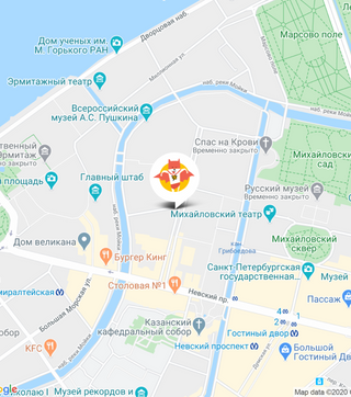 Карта офиса по адресу ул. Большая Конюшенная, д. 19/8 Санкт-Петербург.